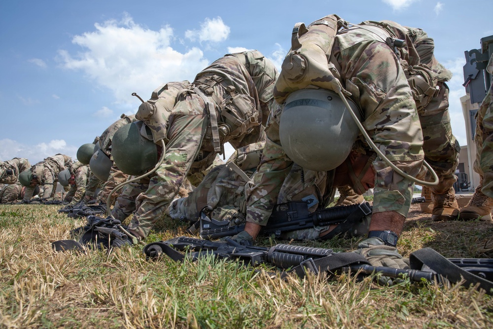 Officer candidates in phase 1 of the 1st Battalion, 235th Regiment Officer Candidate School