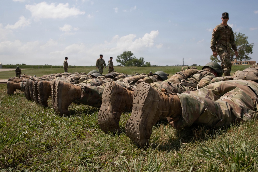 Officer candidates in phase 1 of the 1st Battalion, 235th Regiment Officer Candidate School