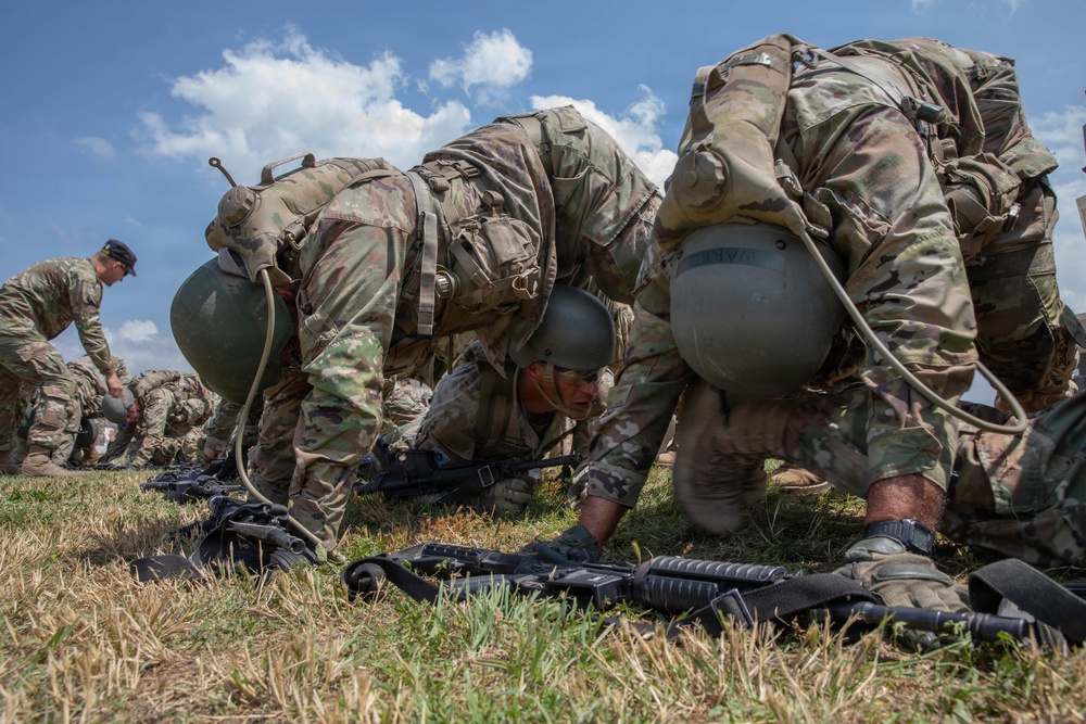 Officer candidates in phase 1 of the 1st Battalion, 235th Regiment Officer Candidate School
