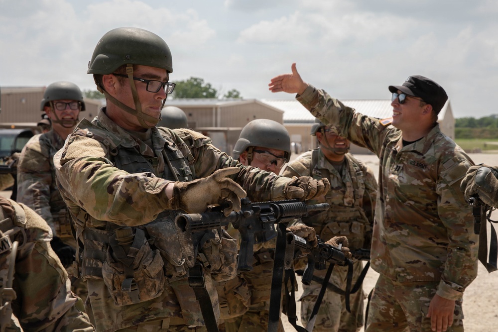 Officer candidates in phase 1 of the 1st Battalion, 235th Regiment Officer Candidate School