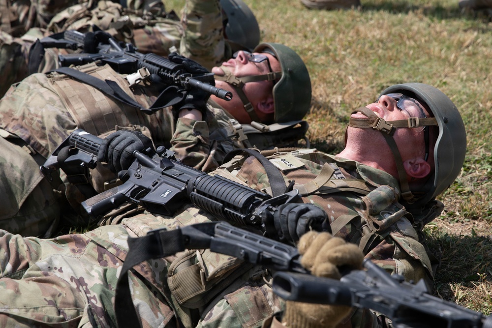 Officer candidates in phase 1 of the 1st Battalion, 235th Regiment Officer Candidate School