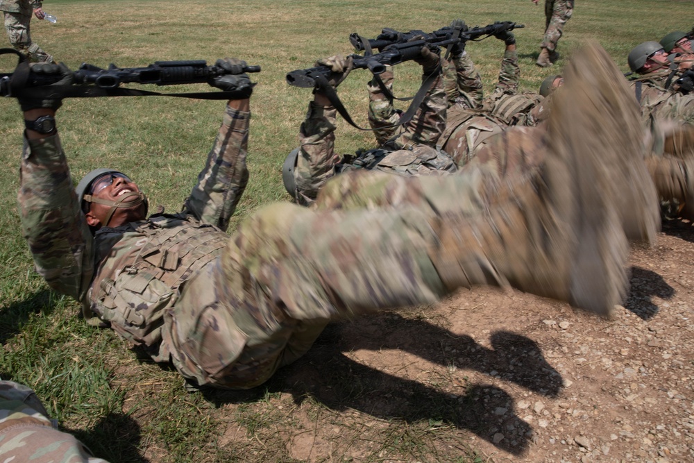 Officer candidates in phase 1 of the 1st Battalion, 235th Regiment Officer Candidate School