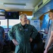 Rear Adm. Rich Brophy receives a tour of the Navy Dare Range