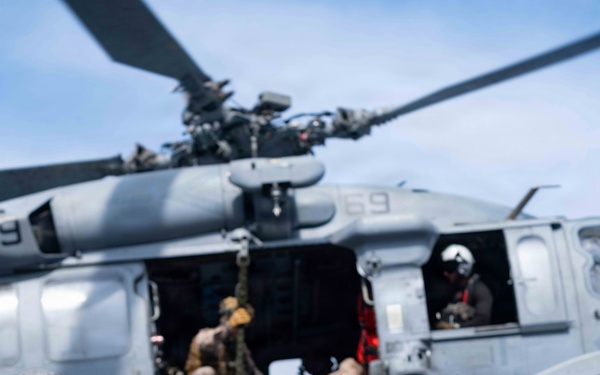 BOXARG Sailors, Marines Conduct Fast Rope Drills