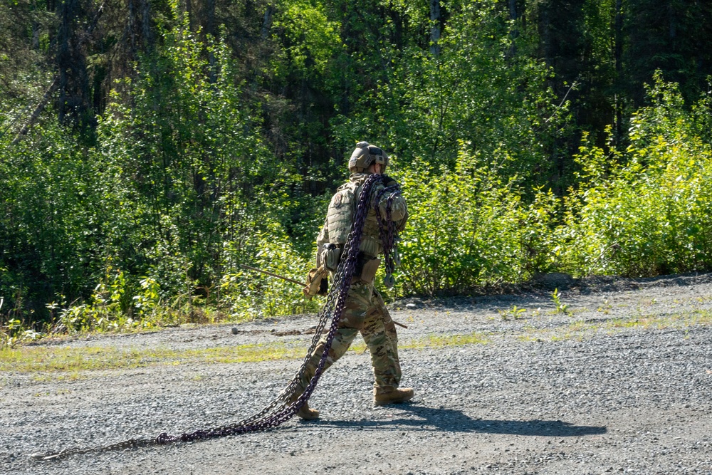 EOD performs rapid airfield damage recovery training at JBER