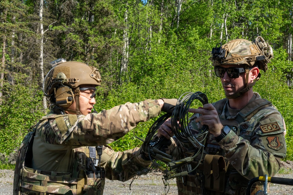 EOD performs rapid airfield damage recovery training at JBER