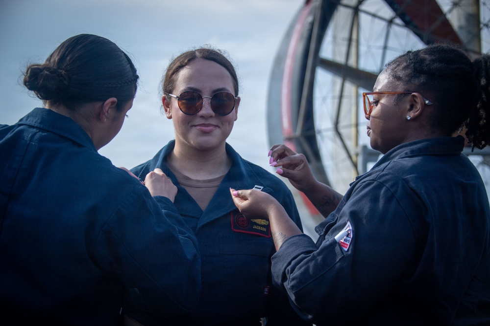 CPR 1 Officers Conduct Promotion Ceremony on LCAC