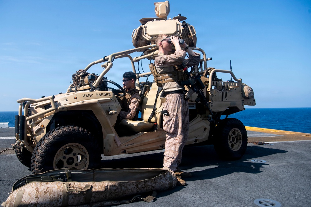 U.S. Marines Conduct Security Operations Aboard USS Boxer