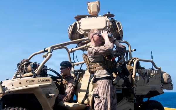 U.S. Marines Conduct Security Operations Aboard USS Boxer