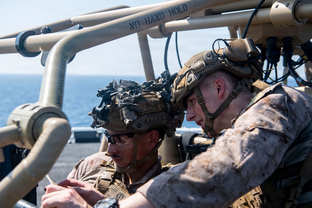 U.S. Marines Conduct Security Operations Aboard USS Boxer