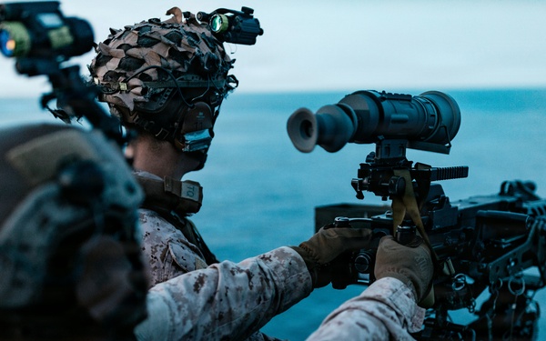 11th MEU Marines, Sailors Conduct Defense of the Amphibious Task Force Live-Fire Exercise Aboard USS Portland