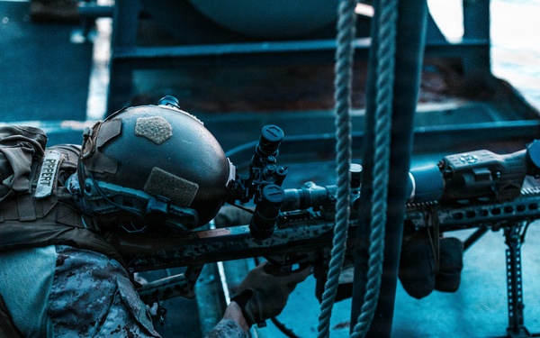 11th MEU Marines, Sailors Conduct Defense of the Amphibious Task Force Live-Fire Exercise Aboard USS Portland