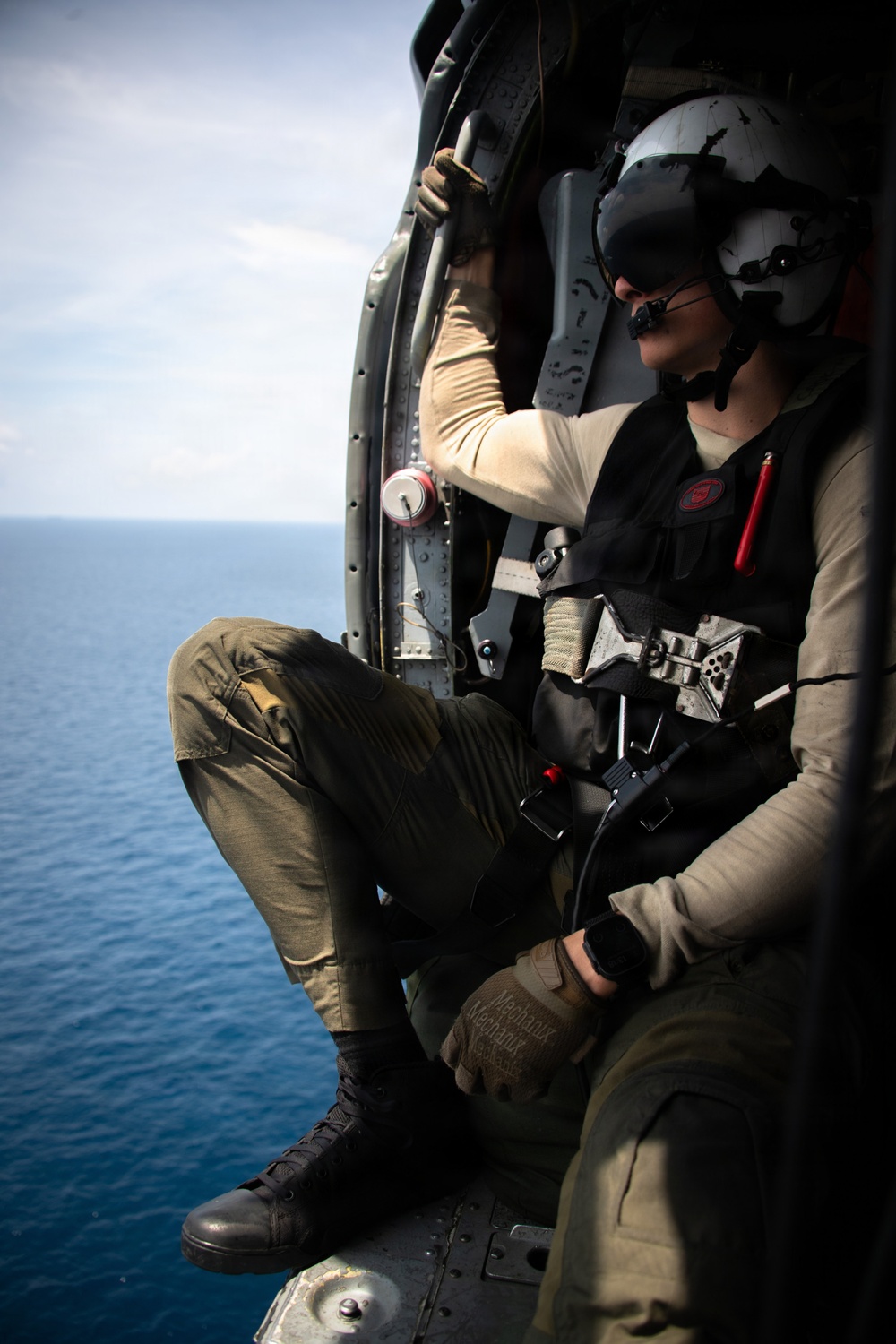 Boxer Sailor Reenlists Aboard MH-60S Sea Hawk