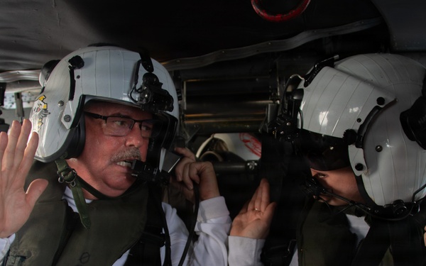 Boxer Sailor Reenlists Aboard MH-60S Sea Hawk