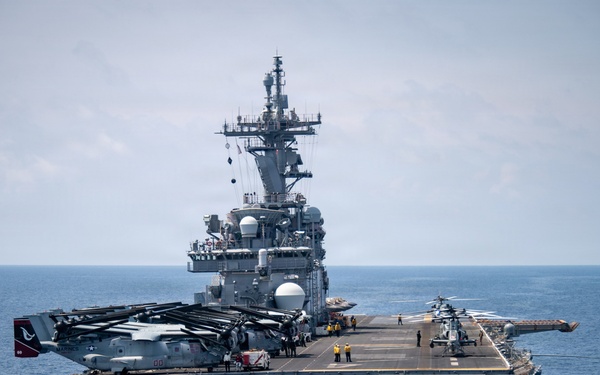 Boxer Sailor Reenlists Aboard MH-60S Sea Hawk