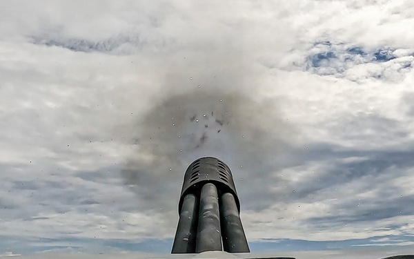 USS Mustin conducts a CIWS PAC fire