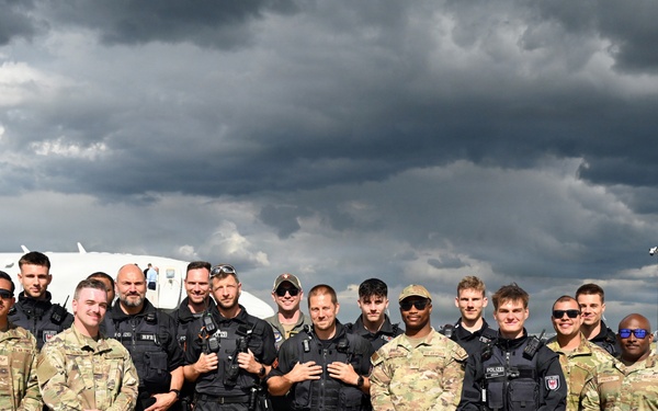 USAFE and German Polizei Stand Together at Premier Aerospace Exhibition