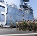 U.S. Marine with the 26th MEU reenlists on the USS Kearsarge
