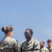 U.S. Marine with the 26th MEU reenlists on the USS Kearsarge