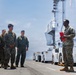 U.S. Marine with the 26th MEU reenlists on the USS Kearsarge