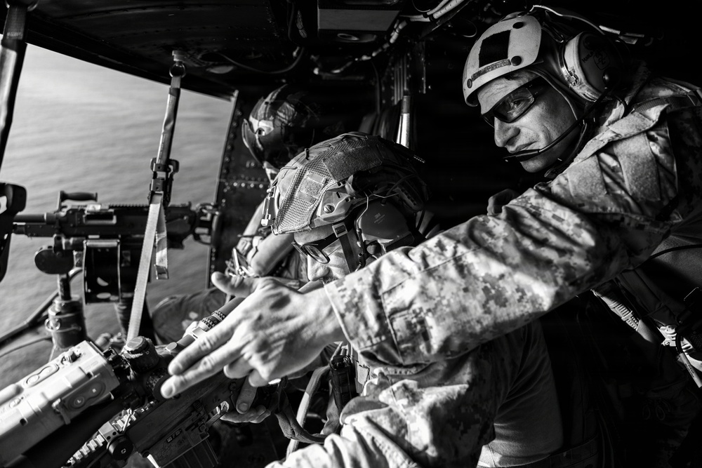 11th MEU Marines, Sailors Conduct Aerial Sniper Training Aboard USS Boxer