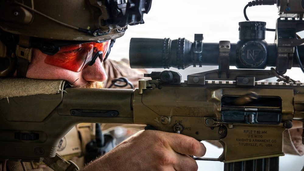 11th MEU Marines, Sailors Conduct Aerial Sniper Training Aboard USS Boxer