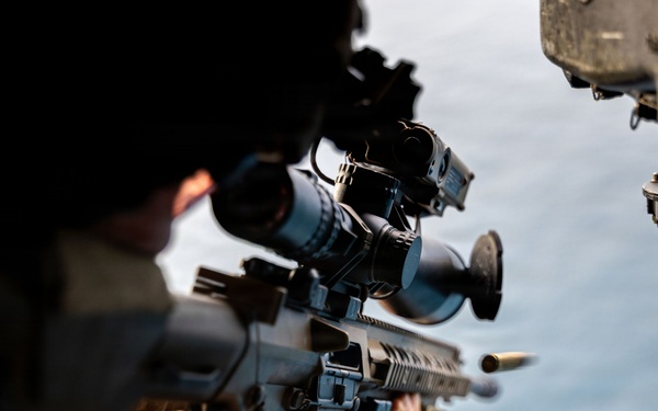 11th MEU Marines, Sailors Conduct Aerial Sniper Training Aboard USS Boxer