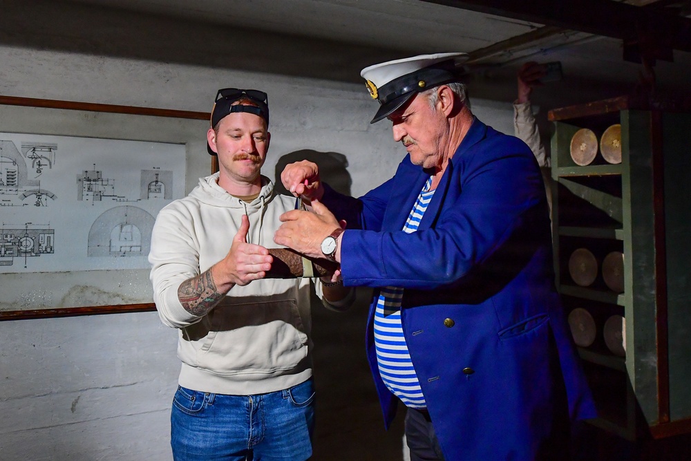 U.S. Navy Sailors participate in a historical tour in Liepaja during BALTOPS 2026