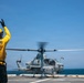 USS Arlington (LPD 24) conduct flight operations with HMLA 167