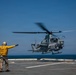 USS Arlington (LPD 24) conducts flight operations with HMLA 167