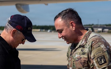 Gary Sinise and the Lt. Dan Band arrive at Fort Bragg