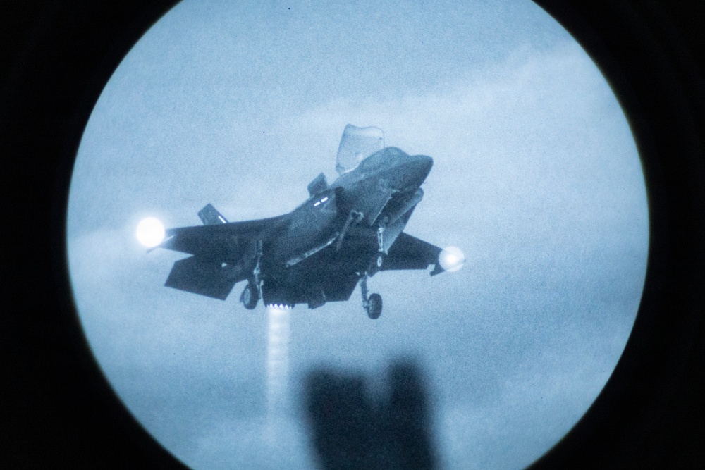 26th Marine Expeditionary Unit’s Type Commander's Amphibious Training | F-35B Lightning II Night Carrier Qualification