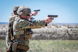 Wyoming Soldiers test pistol marksmanship during day two of 2026 TAG Match