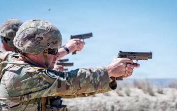 Wyoming Soldiers sharpen pistol skills during day two of 2026 TAG Match