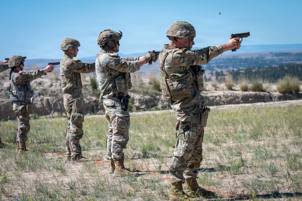 Wyoming Soldiers test pistol marksmanship during day two of 2026 TAG Match