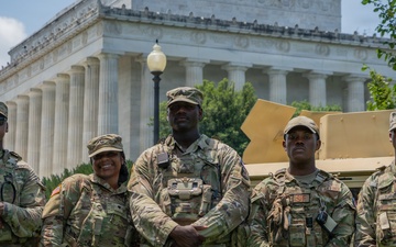 Mississippi National Guard Soldiers patrol ahead of UFC Freedom 250 in Washington, D.C.