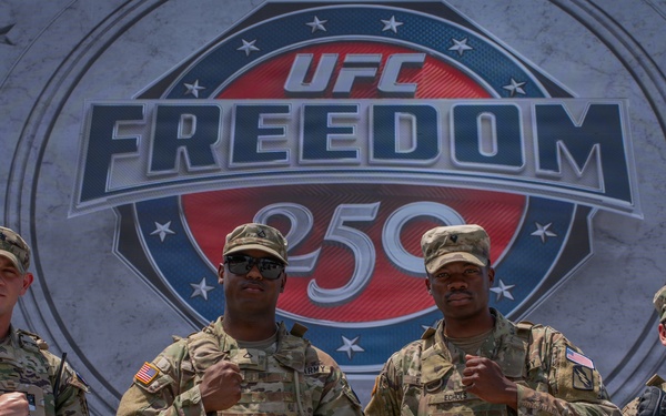 Mississippi National Guard Soldiers patrol ahead of UFC Freedom 250 in Washington, D.C.