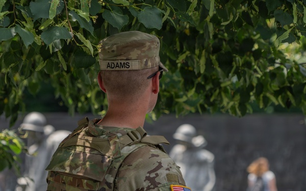 Mississippi National Guard Soldiers patrol ahead of UFC Freedom 250 in Washington, D.C.