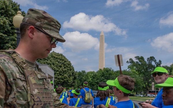 Mississippi National Guard Soldiers patrol ahead of UFC Freedom 250 in Washington, D.C.