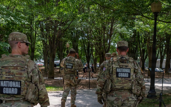Mississippi National Guard Soldiers Patrol ahead of UFC Freedom 250 in Washington, D.C.