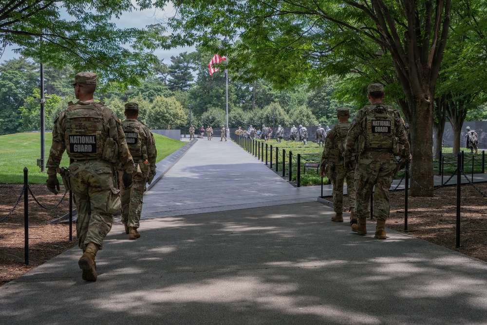 Mississippi National Guard Soldiers Patrol ahead of UFC Freedom 250 in Washington, D.C.