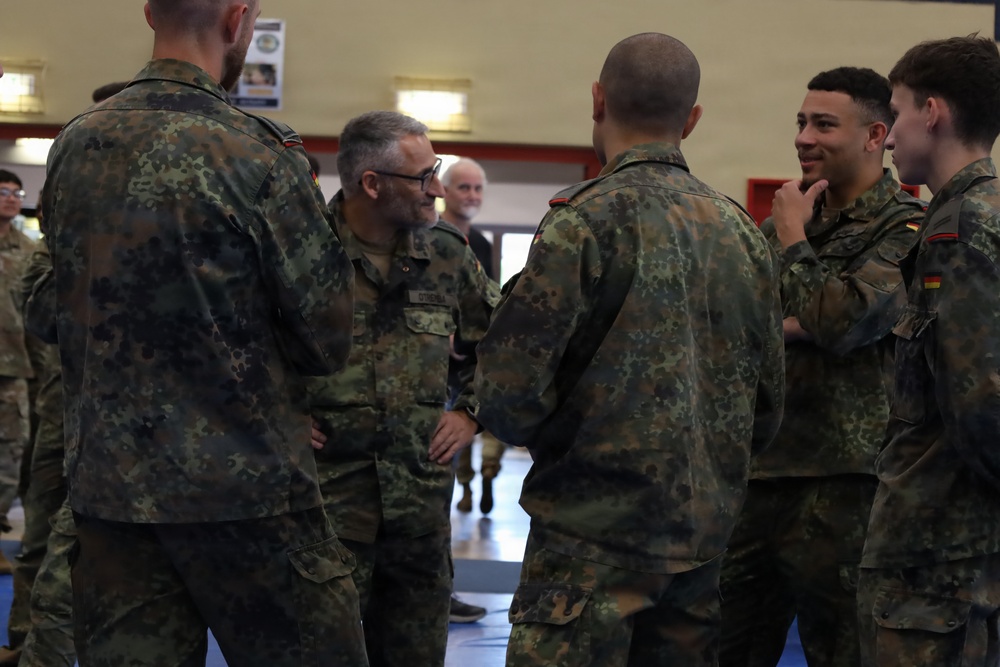 U.S. and German Soldiers Connect During Army Birthday Celebration