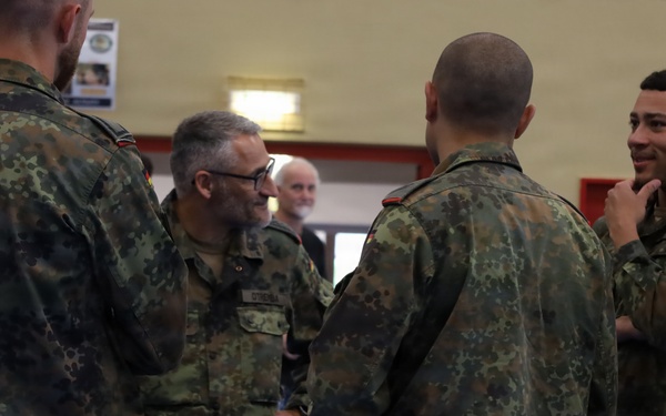 U.S. and German Soldiers Connect During Army Birthday Celebration