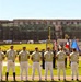 Military Color Guard Presents Colors Before Baseball Game at Les Schwab Ballpark