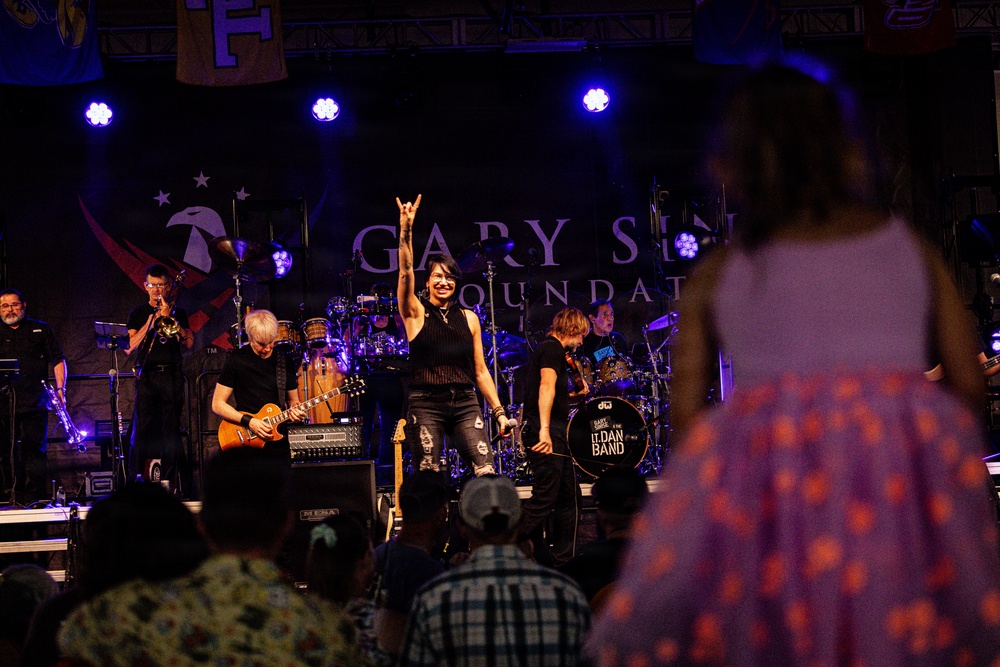 The Lt. Dan Band performs a live concert at Fort Bragg