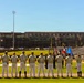 Military Color Guard Presents Colors During Pre-Game Ceremony at Minor League Baseball Stadium