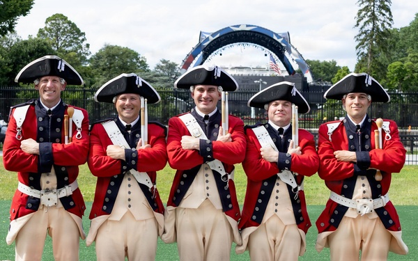U.S. Army Old Guard Fife and Drum Corps performs at UFC Freedom 250 Fan Fest