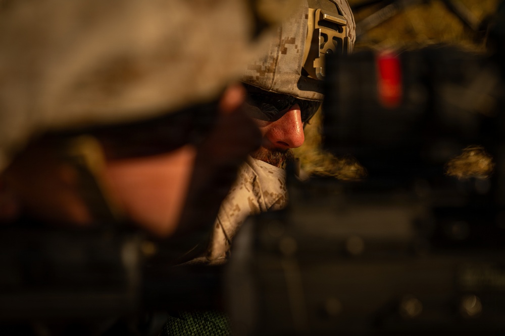 U.S. Marines demonstrate lethality on machine gun range in Romania