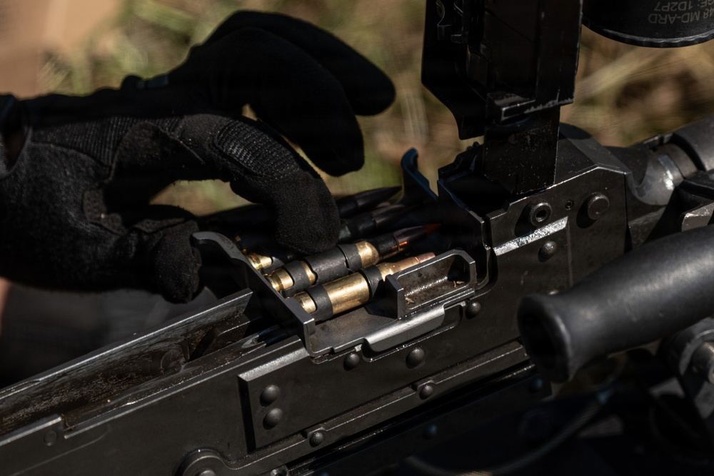 U.S. Marines demonstrate lethality on machine gun range in Romania