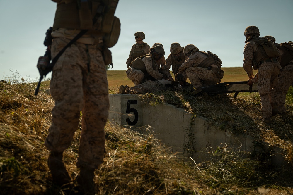 U.S. Marines and Romanian emergency responders conduct casualty evacuation drill during Sea Breeze 26
